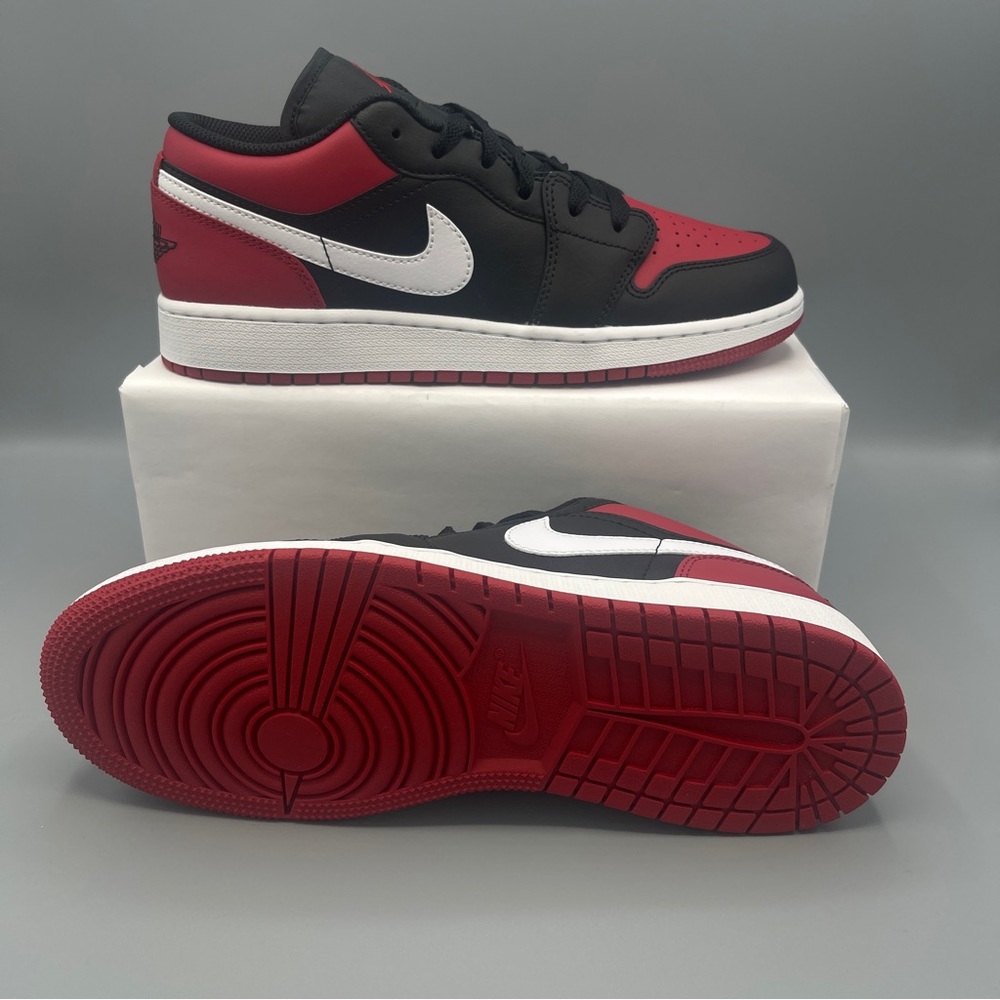 Nike Air Jordan 1 Low Big Girl * Shown: Black/White/Gym Red - Picture 14 of 14